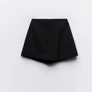 Black Zara Asymmetrical Skort, Size Small